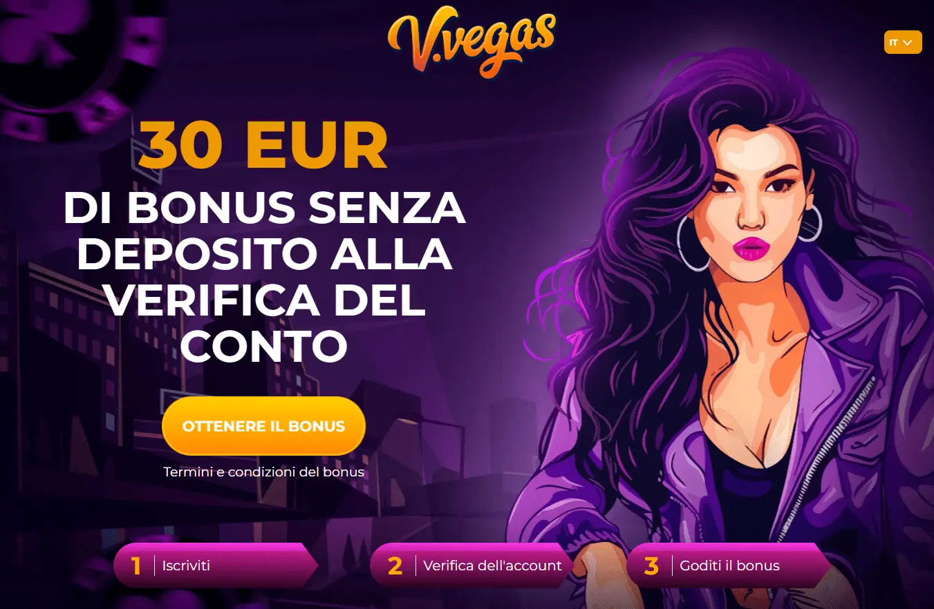 V.Vegas bonus senza deposito 30 euro